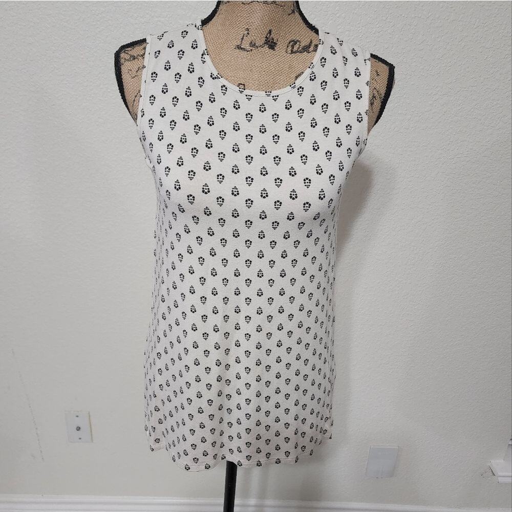 J. JILL super soft black and white tunic tank size XS